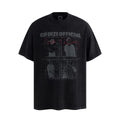 Character printed vintage short sleeved t-shirt